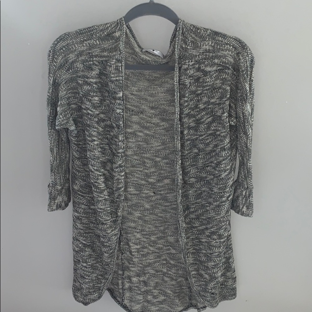 Heathered Gray Cardigan Sweater
